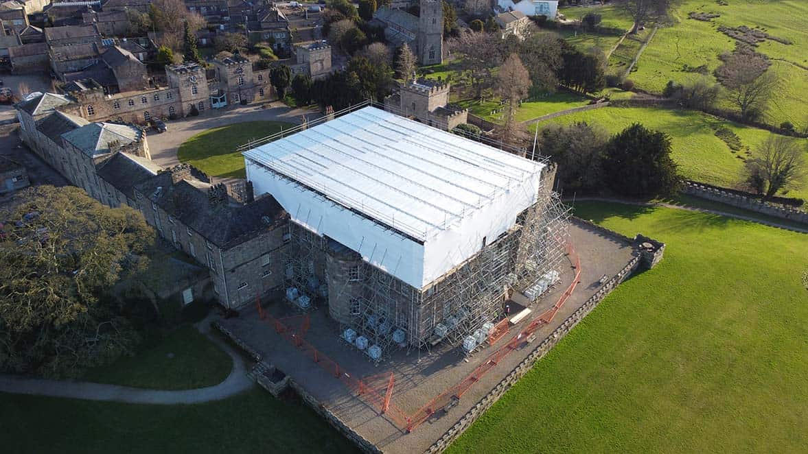 Ripley Castle heritage scaffolding - Elite Scaffolding